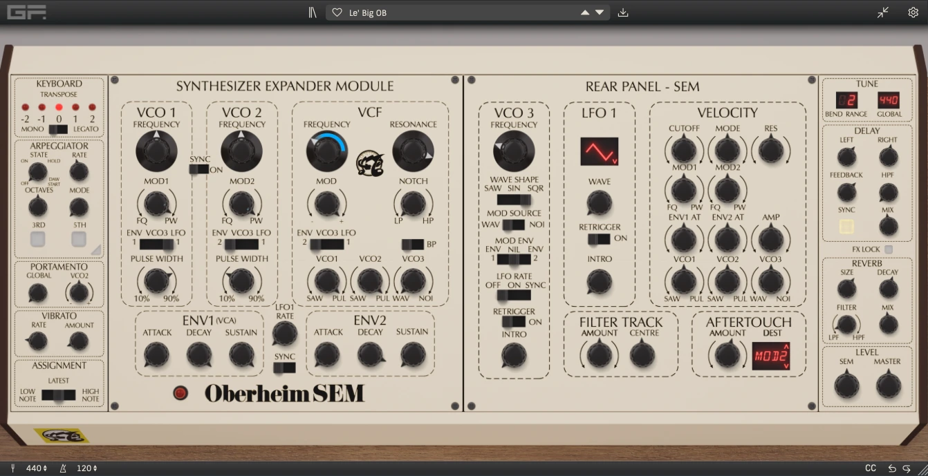Oberheim SEM extended screenshot
