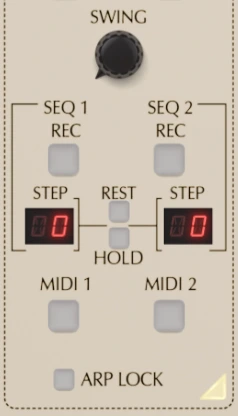 Oberheim SEM sequencer section screenshot