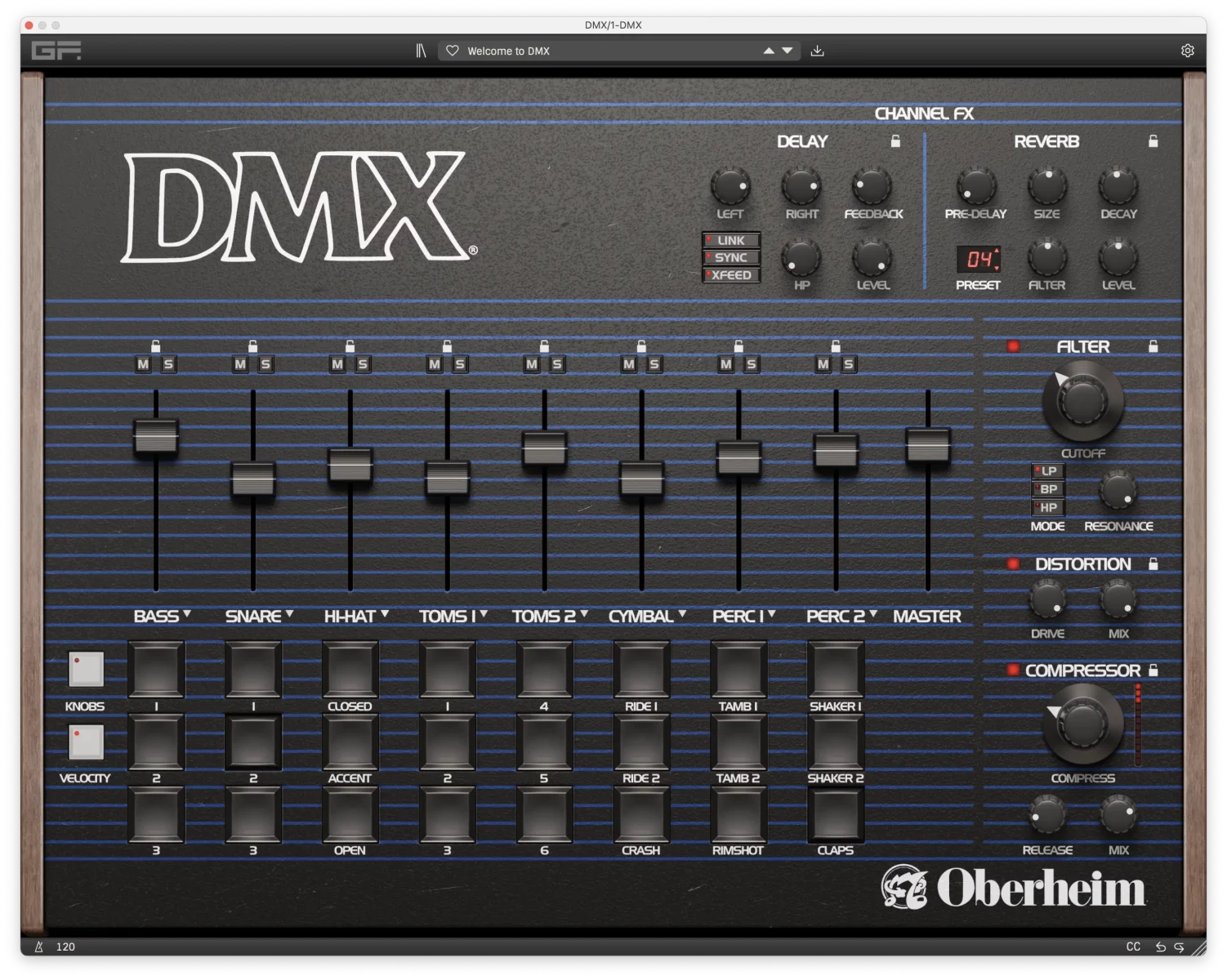Oberheim DMX Fader screenshot